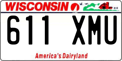WI license plate 611XMU