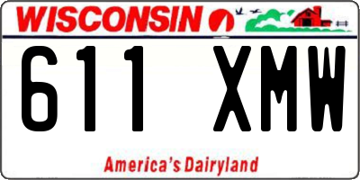 WI license plate 611XMW
