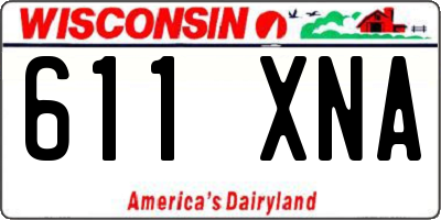 WI license plate 611XNA