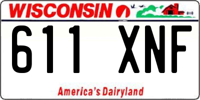 WI license plate 611XNF