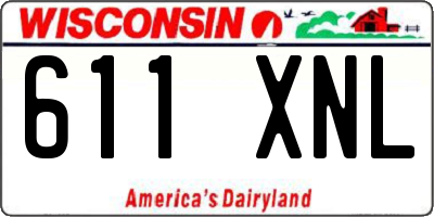 WI license plate 611XNL