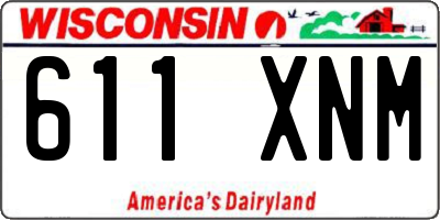 WI license plate 611XNM