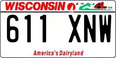 WI license plate 611XNW