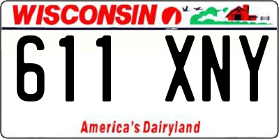 WI license plate 611XNY