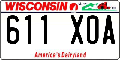 WI license plate 611XOA