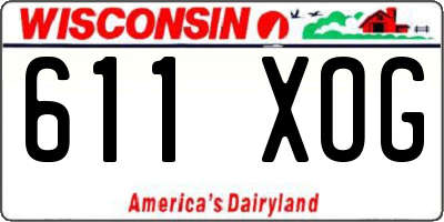 WI license plate 611XOG