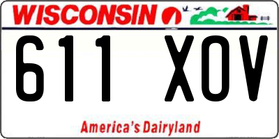 WI license plate 611XOV