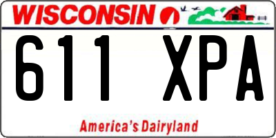 WI license plate 611XPA