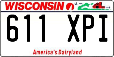WI license plate 611XPI