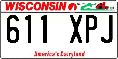 WI license plate 611XPJ