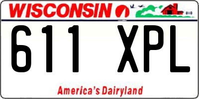 WI license plate 611XPL
