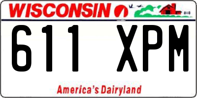 WI license plate 611XPM