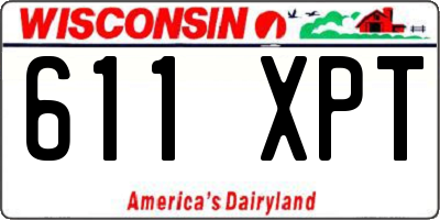 WI license plate 611XPT