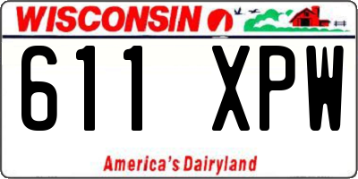 WI license plate 611XPW