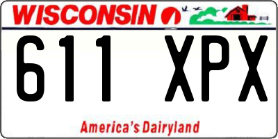 WI license plate 611XPX