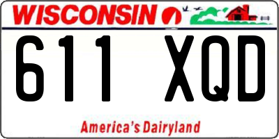 WI license plate 611XQD