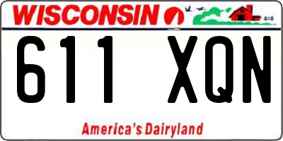 WI license plate 611XQN