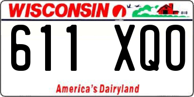 WI license plate 611XQO