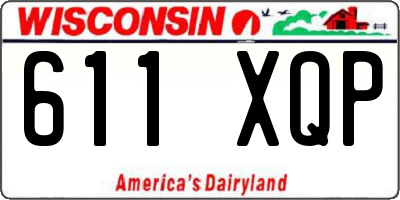 WI license plate 611XQP