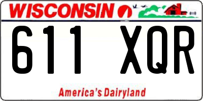 WI license plate 611XQR