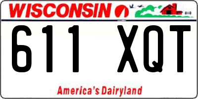 WI license plate 611XQT