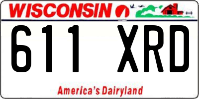 WI license plate 611XRD