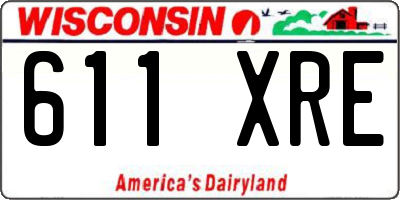 WI license plate 611XRE