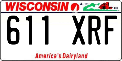 WI license plate 611XRF