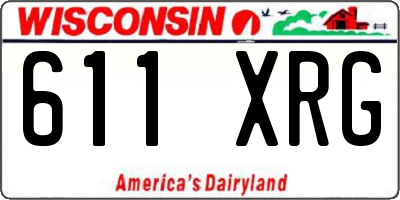 WI license plate 611XRG