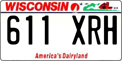 WI license plate 611XRH