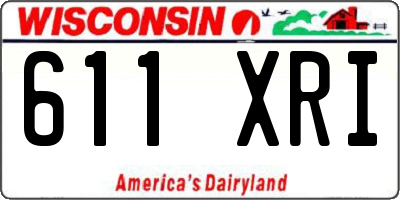WI license plate 611XRI