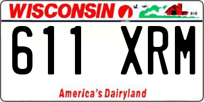 WI license plate 611XRM