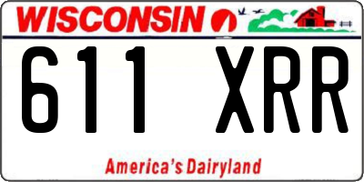 WI license plate 611XRR