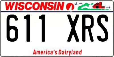 WI license plate 611XRS