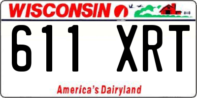 WI license plate 611XRT