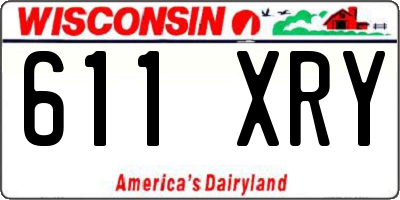 WI license plate 611XRY