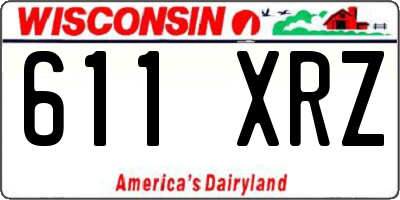 WI license plate 611XRZ