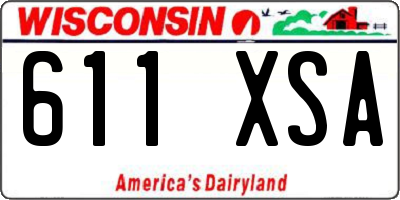 WI license plate 611XSA