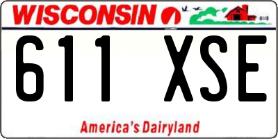 WI license plate 611XSE