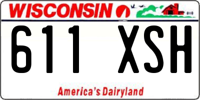 WI license plate 611XSH