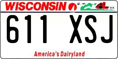 WI license plate 611XSJ