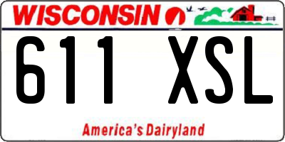 WI license plate 611XSL