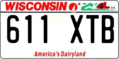 WI license plate 611XTB