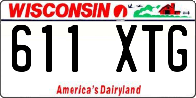 WI license plate 611XTG