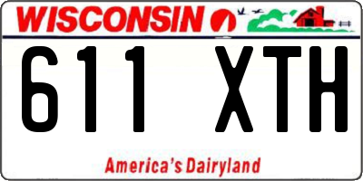 WI license plate 611XTH
