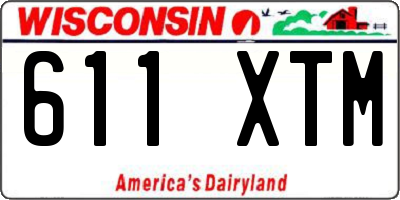 WI license plate 611XTM