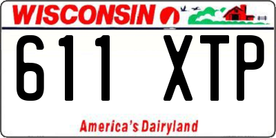 WI license plate 611XTP