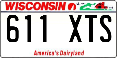 WI license plate 611XTS