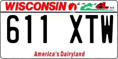 WI license plate 611XTW