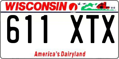 WI license plate 611XTX